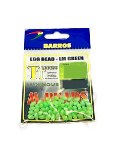 Barros Egg Bead - LM Green Tam. 3.4x5